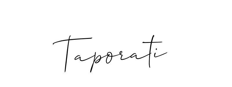 How to make Taporati name signature. Use Allison_Script style for creating short signs online. This is the latest handwritten sign. Taporati signature style 2 images and pictures png