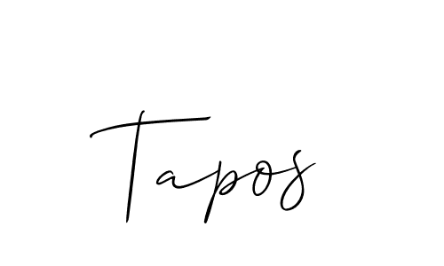 You should practise on your own different ways (Allison_Script) to write your name (Tapos) in signature. don't let someone else do it for you. Tapos signature style 2 images and pictures png