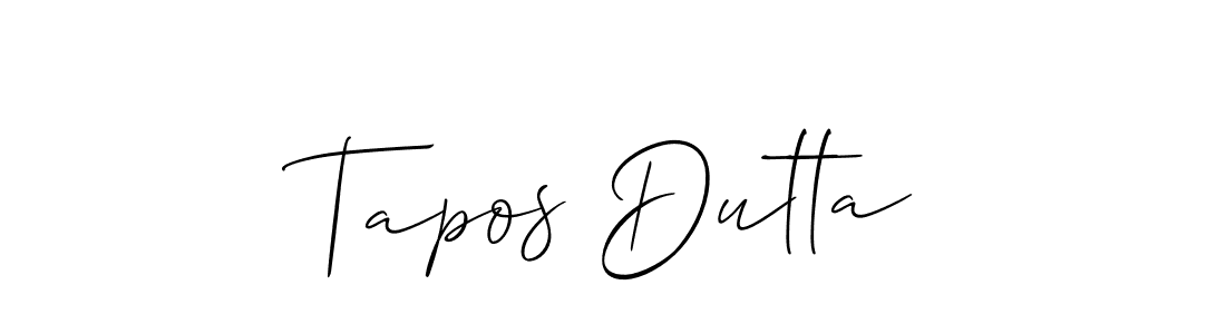 Also we have Tapos Dutta name is the best signature style. Create professional handwritten signature collection using Allison_Script autograph style. Tapos Dutta signature style 2 images and pictures png