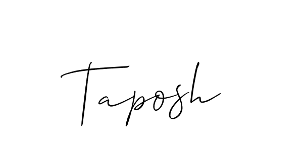 Use a signature maker to create a handwritten signature online. With this signature software, you can design (Allison_Script) your own signature for name Taposh. Taposh signature style 2 images and pictures png