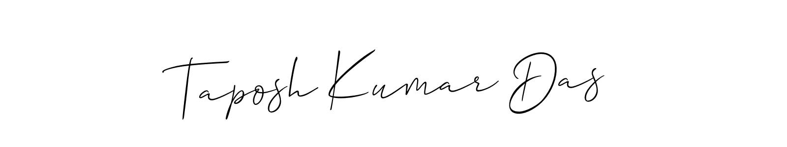 How to make Taposh Kumar Das name signature. Use Allison_Script style for creating short signs online. This is the latest handwritten sign. Taposh Kumar Das signature style 2 images and pictures png