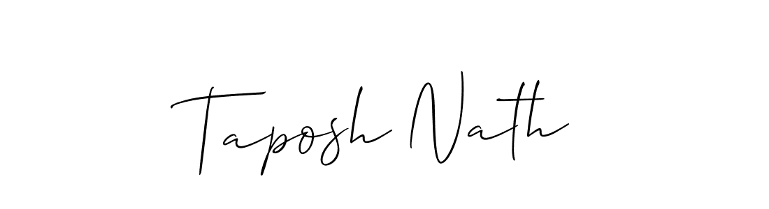 Use a signature maker to create a handwritten signature online. With this signature software, you can design (Allison_Script) your own signature for name Taposh Nath. Taposh Nath signature style 2 images and pictures png