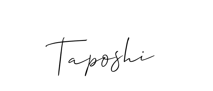 Also we have Taposhi name is the best signature style. Create professional handwritten signature collection using Allison_Script autograph style. Taposhi signature style 2 images and pictures png