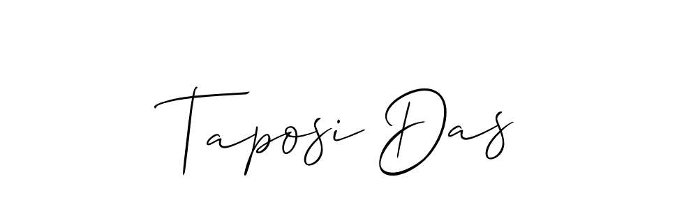 How to make Taposi Das signature? Allison_Script is a professional autograph style. Create handwritten signature for Taposi Das name. Taposi Das signature style 2 images and pictures png