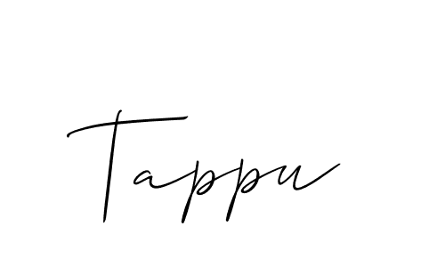 Also we have Tappu name is the best signature style. Create professional handwritten signature collection using Allison_Script autograph style. Tappu signature style 2 images and pictures png