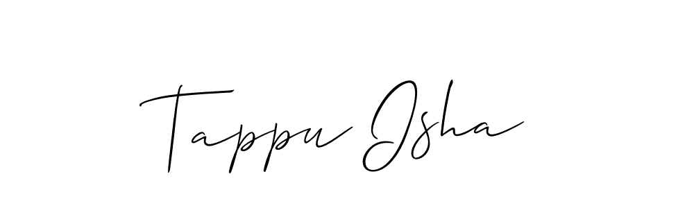 Best and Professional Signature Style for Tappu Isha. Allison_Script Best Signature Style Collection. Tappu Isha signature style 2 images and pictures png
