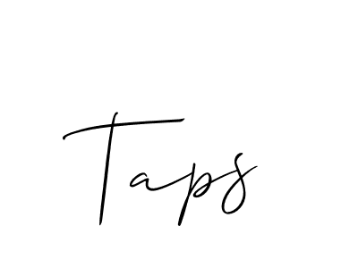 How to make Taps signature? Allison_Script is a professional autograph style. Create handwritten signature for Taps name. Taps signature style 2 images and pictures png