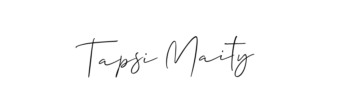 Also we have Tapsi Maity name is the best signature style. Create professional handwritten signature collection using Allison_Script autograph style. Tapsi Maity signature style 2 images and pictures png