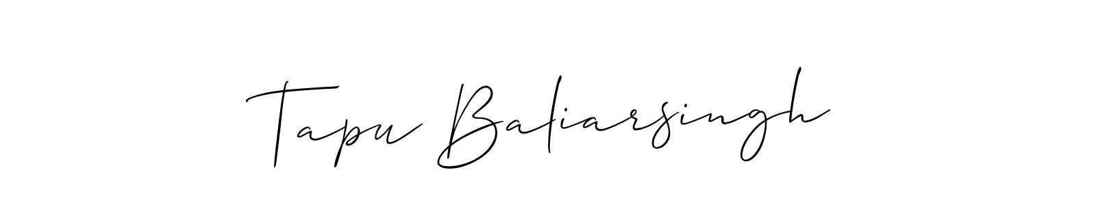 Make a short Tapu Baliarsingh signature style. Manage your documents anywhere anytime using Allison_Script. Create and add eSignatures, submit forms, share and send files easily. Tapu Baliarsingh signature style 2 images and pictures png