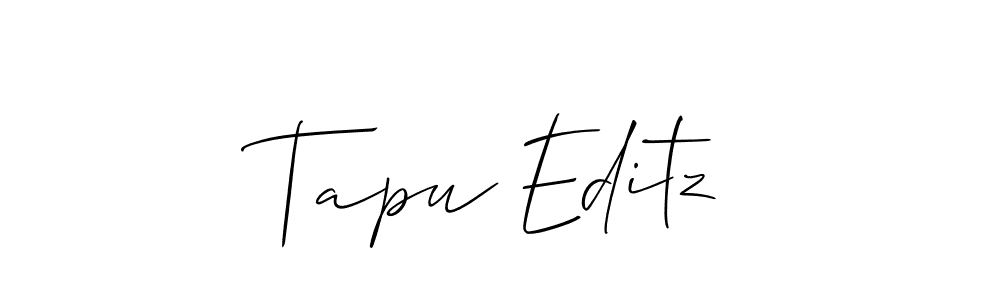 Also we have Tapu Editz name is the best signature style. Create professional handwritten signature collection using Allison_Script autograph style. Tapu Editz signature style 2 images and pictures png