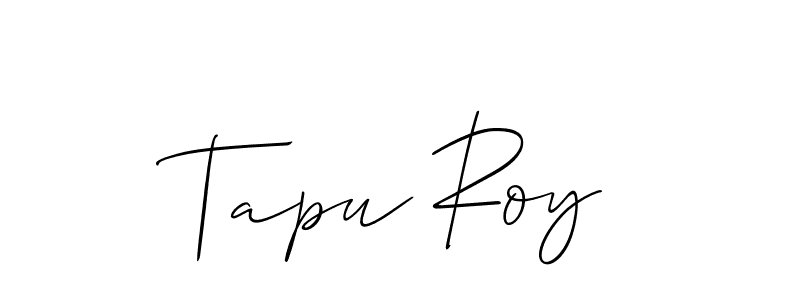 Create a beautiful signature design for name Tapu Roy. With this signature (Allison_Script) fonts, you can make a handwritten signature for free. Tapu Roy signature style 2 images and pictures png