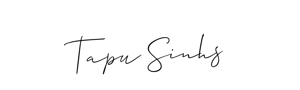 How to Draw Tapu Sinhs signature style? Allison_Script is a latest design signature styles for name Tapu Sinhs. Tapu Sinhs signature style 2 images and pictures png