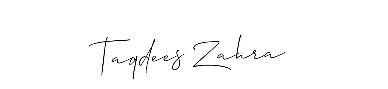 This is the best signature style for the Taqdees Zahra name. Also you like these signature font (Allison_Script). Mix name signature. Taqdees Zahra signature style 2 images and pictures png