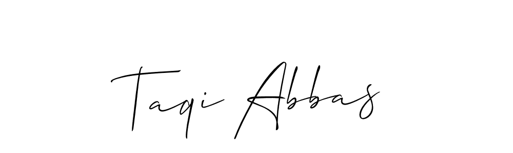 How to Draw Taqi Abbas signature style? Allison_Script is a latest design signature styles for name Taqi Abbas. Taqi Abbas signature style 2 images and pictures png