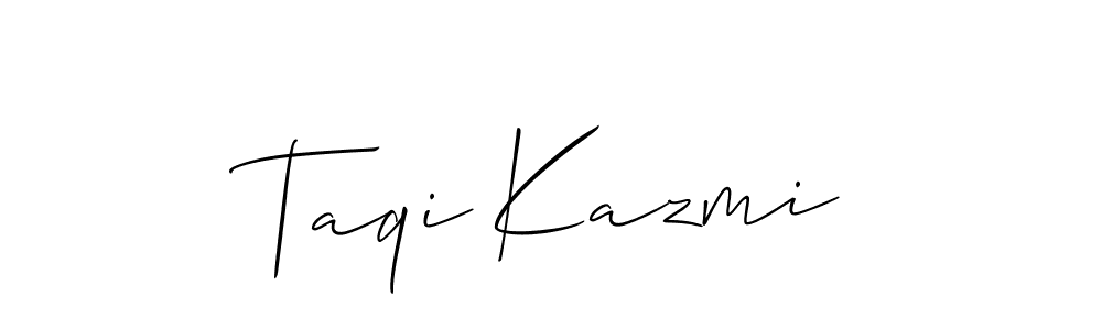 Best and Professional Signature Style for Taqi Kazmi. Allison_Script Best Signature Style Collection. Taqi Kazmi signature style 2 images and pictures png