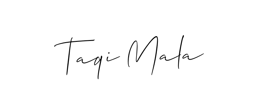 Best and Professional Signature Style for Taqi Mala. Allison_Script Best Signature Style Collection. Taqi Mala signature style 2 images and pictures png