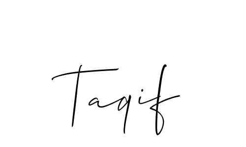if you are searching for the best signature style for your name Taqif. so please give up your signature search. here we have designed multiple signature styles  using Allison_Script. Taqif signature style 2 images and pictures png