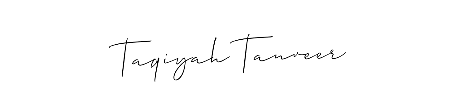 How to Draw Taqiyah Tanveer signature style? Allison_Script is a latest design signature styles for name Taqiyah Tanveer. Taqiyah Tanveer signature style 2 images and pictures png