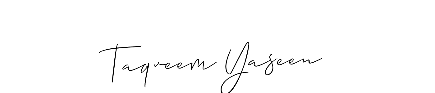 Also You can easily find your signature by using the search form. We will create Taqveem Yaseen name handwritten signature images for you free of cost using Allison_Script sign style. Taqveem Yaseen signature style 2 images and pictures png