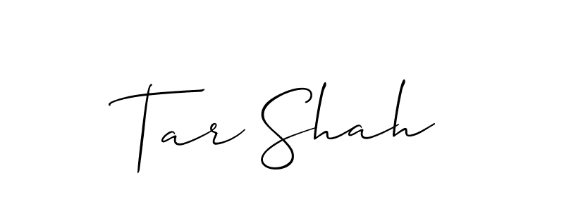 Make a beautiful signature design for name Tar Shah. With this signature (Allison_Script) style, you can create a handwritten signature for free. Tar Shah signature style 2 images and pictures png