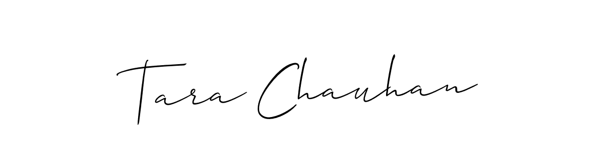 Make a beautiful signature design for name Tara Chauhan. With this signature (Allison_Script) style, you can create a handwritten signature for free. Tara Chauhan signature style 2 images and pictures png