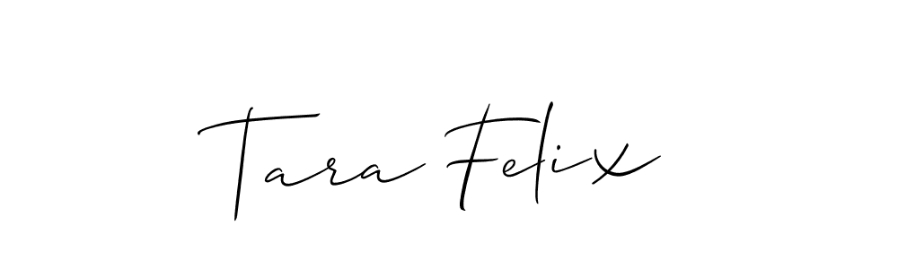 This is the best signature style for the Tara Felix name. Also you like these signature font (Allison_Script). Mix name signature. Tara Felix signature style 2 images and pictures png