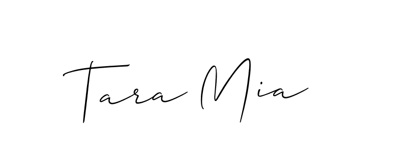 How to make Tara Mia name signature. Use Allison_Script style for creating short signs online. This is the latest handwritten sign. Tara Mia signature style 2 images and pictures png