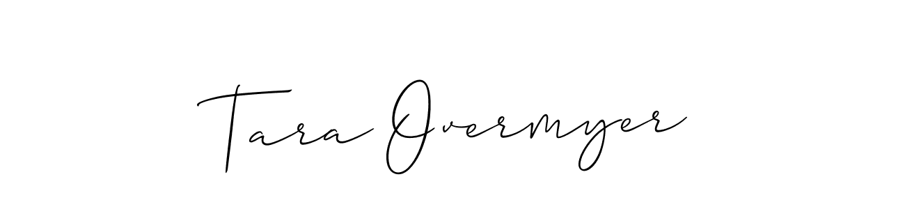 Allison_Script is a professional signature style that is perfect for those who want to add a touch of class to their signature. It is also a great choice for those who want to make their signature more unique. Get Tara Overmyer name to fancy signature for free. Tara Overmyer signature style 2 images and pictures png