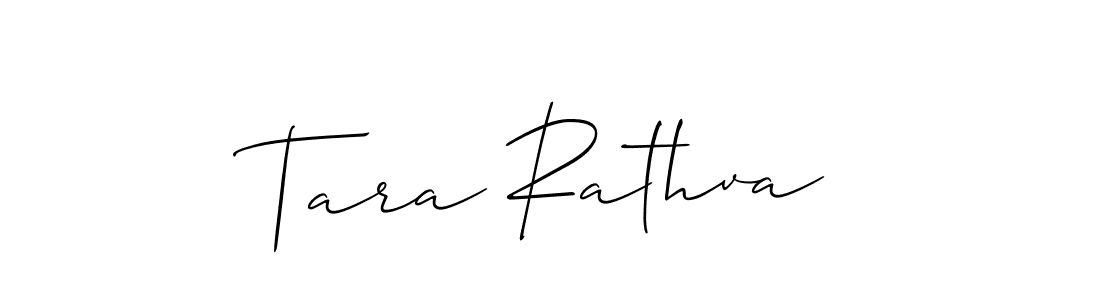 Tara Rathva stylish signature style. Best Handwritten Sign (Allison_Script) for my name. Handwritten Signature Collection Ideas for my name Tara Rathva. Tara Rathva signature style 2 images and pictures png