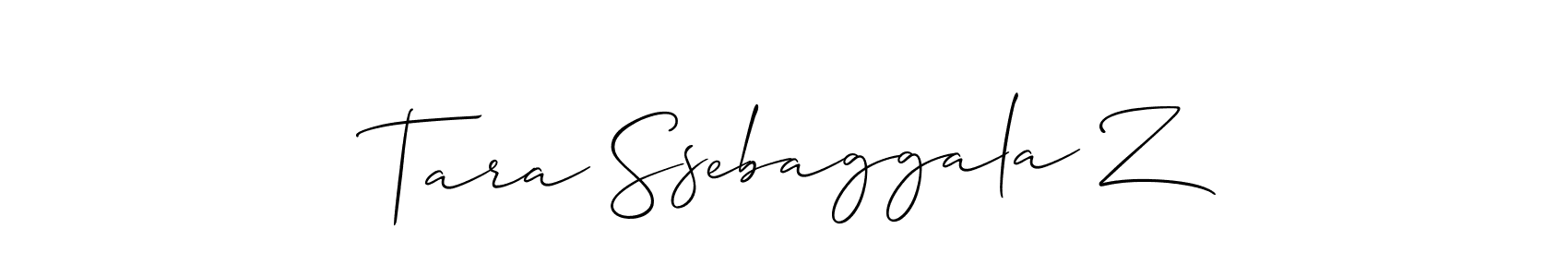 Use a signature maker to create a handwritten signature online. With this signature software, you can design (Allison_Script) your own signature for name Tara Ssebaggala Z. Tara Ssebaggala Z signature style 2 images and pictures png