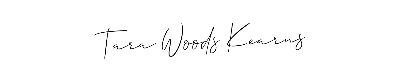 Allison_Script is a professional signature style that is perfect for those who want to add a touch of class to their signature. It is also a great choice for those who want to make their signature more unique. Get Tara Woods Kearns name to fancy signature for free. Tara Woods Kearns signature style 2 images and pictures png