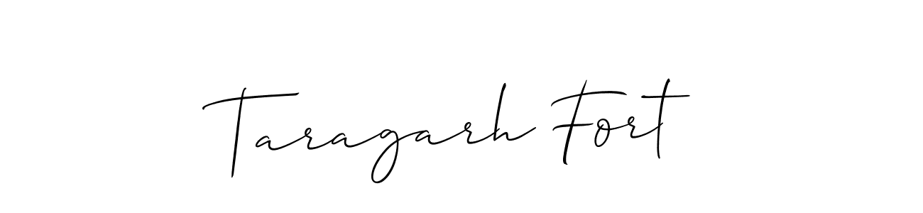 Make a beautiful signature design for name Taragarh Fort. With this signature (Allison_Script) style, you can create a handwritten signature for free. Taragarh Fort signature style 2 images and pictures png