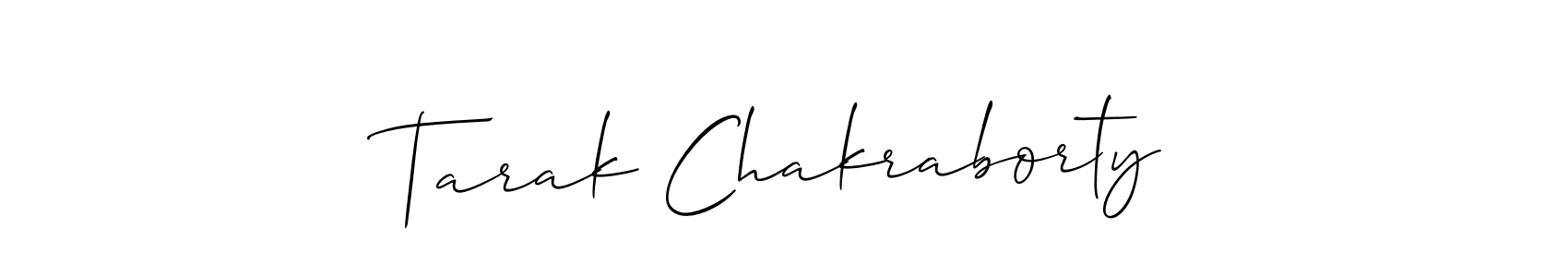 Use a signature maker to create a handwritten signature online. With this signature software, you can design (Allison_Script) your own signature for name Tarak Chakraborty. Tarak Chakraborty signature style 2 images and pictures png