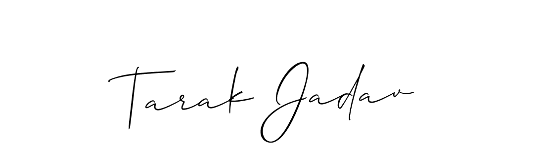 Also You can easily find your signature by using the search form. We will create Tarak Jadav name handwritten signature images for you free of cost using Allison_Script sign style. Tarak Jadav signature style 2 images and pictures png