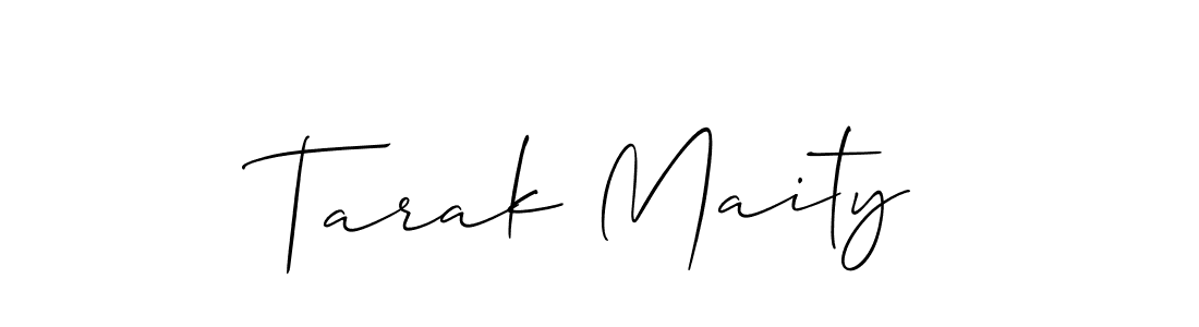 Tarak Maity stylish signature style. Best Handwritten Sign (Allison_Script) for my name. Handwritten Signature Collection Ideas for my name Tarak Maity. Tarak Maity signature style 2 images and pictures png