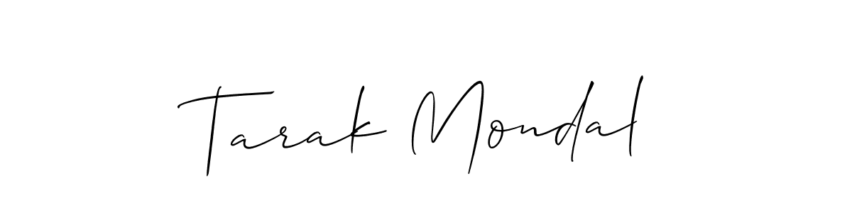 You should practise on your own different ways (Allison_Script) to write your name (Tarak Mondal) in signature. don't let someone else do it for you. Tarak Mondal signature style 2 images and pictures png