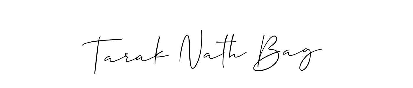 Allison_Script is a professional signature style that is perfect for those who want to add a touch of class to their signature. It is also a great choice for those who want to make their signature more unique. Get Tarak Nath Bag name to fancy signature for free. Tarak Nath Bag signature style 2 images and pictures png