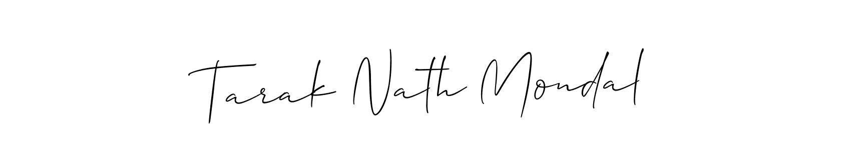 Similarly Allison_Script is the best handwritten signature design. Signature creator online .You can use it as an online autograph creator for name Tarak Nath Mondal. Tarak Nath Mondal signature style 2 images and pictures png