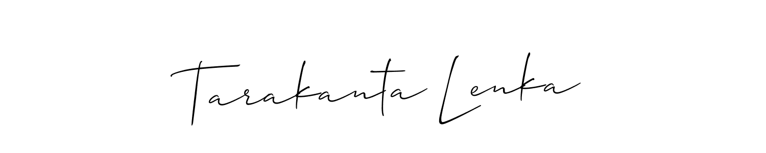 It looks lik you need a new signature style for name Tarakanta Lenka. Design unique handwritten (Allison_Script) signature with our free signature maker in just a few clicks. Tarakanta Lenka signature style 2 images and pictures png