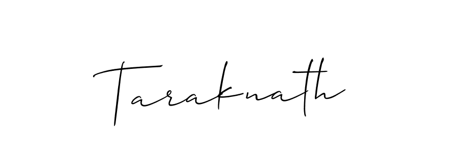 Make a beautiful signature design for name Taraknath. With this signature (Allison_Script) style, you can create a handwritten signature for free. Taraknath signature style 2 images and pictures png