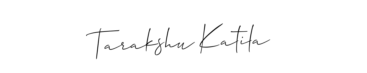 Tarakshu Katila stylish signature style. Best Handwritten Sign (Allison_Script) for my name. Handwritten Signature Collection Ideas for my name Tarakshu Katila. Tarakshu Katila signature style 2 images and pictures png