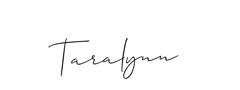 How to make Taralynn name signature. Use Allison_Script style for creating short signs online. This is the latest handwritten sign. Taralynn signature style 2 images and pictures png