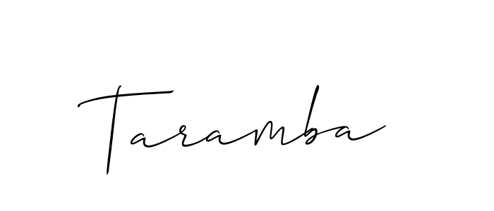 Also we have Taramba name is the best signature style. Create professional handwritten signature collection using Allison_Script autograph style. Taramba signature style 2 images and pictures png