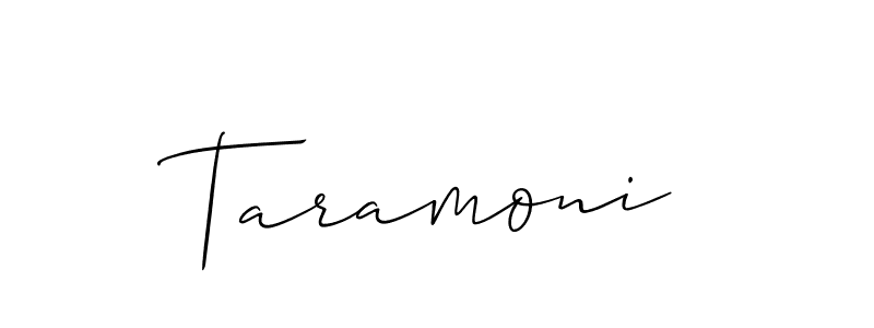 Check out images of Autograph of Taramoni name. Actor Taramoni Signature Style. Allison_Script is a professional sign style online. Taramoni signature style 2 images and pictures png