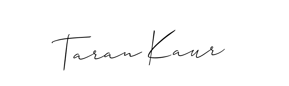 Also we have Taran Kaur name is the best signature style. Create professional handwritten signature collection using Allison_Script autograph style. Taran Kaur signature style 2 images and pictures png