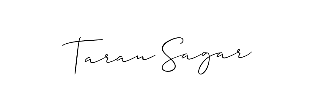 The best way (Allison_Script) to make a short signature is to pick only two or three words in your name. The name Taran Sagar include a total of six letters. For converting this name. Taran Sagar signature style 2 images and pictures png