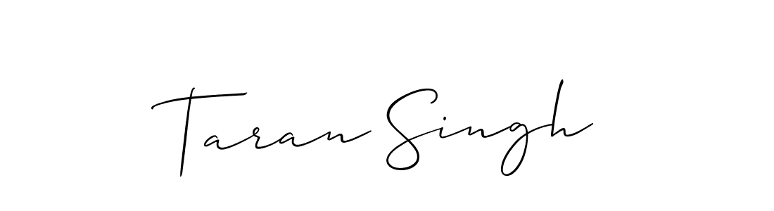 The best way (Allison_Script) to make a short signature is to pick only two or three words in your name. The name Taran Singh include a total of six letters. For converting this name. Taran Singh signature style 2 images and pictures png