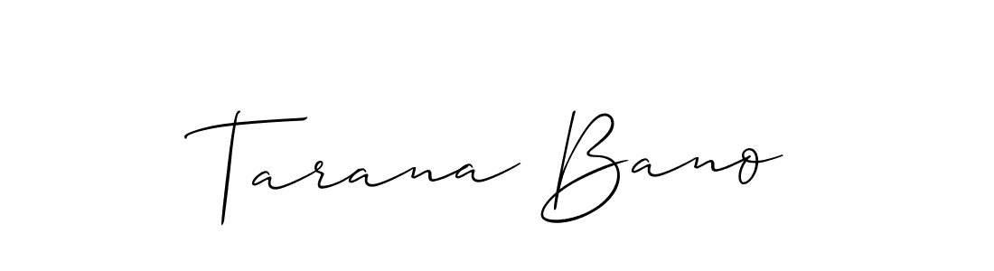Create a beautiful signature design for name Tarana Bano. With this signature (Allison_Script) fonts, you can make a handwritten signature for free. Tarana Bano signature style 2 images and pictures png