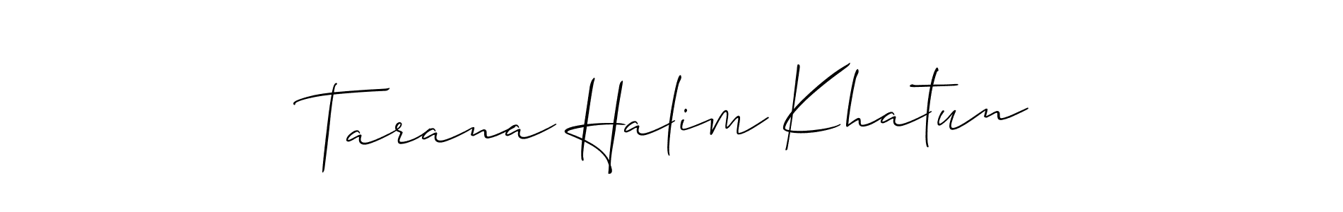 You should practise on your own different ways (Allison_Script) to write your name (Tarana Halim Khatun) in signature. don't let someone else do it for you. Tarana Halim Khatun signature style 2 images and pictures png