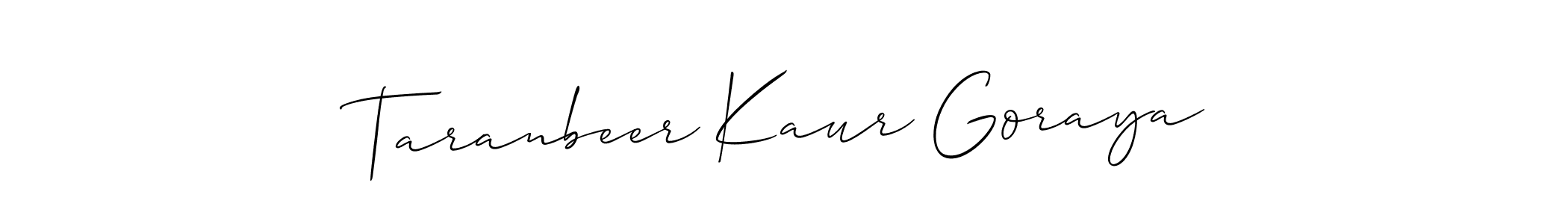 Similarly Allison_Script is the best handwritten signature design. Signature creator online .You can use it as an online autograph creator for name Taranbeer Kaur Goraya. Taranbeer Kaur Goraya signature style 2 images and pictures png
